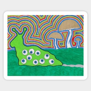 All Seeing Slug (Color Burst) Sticker